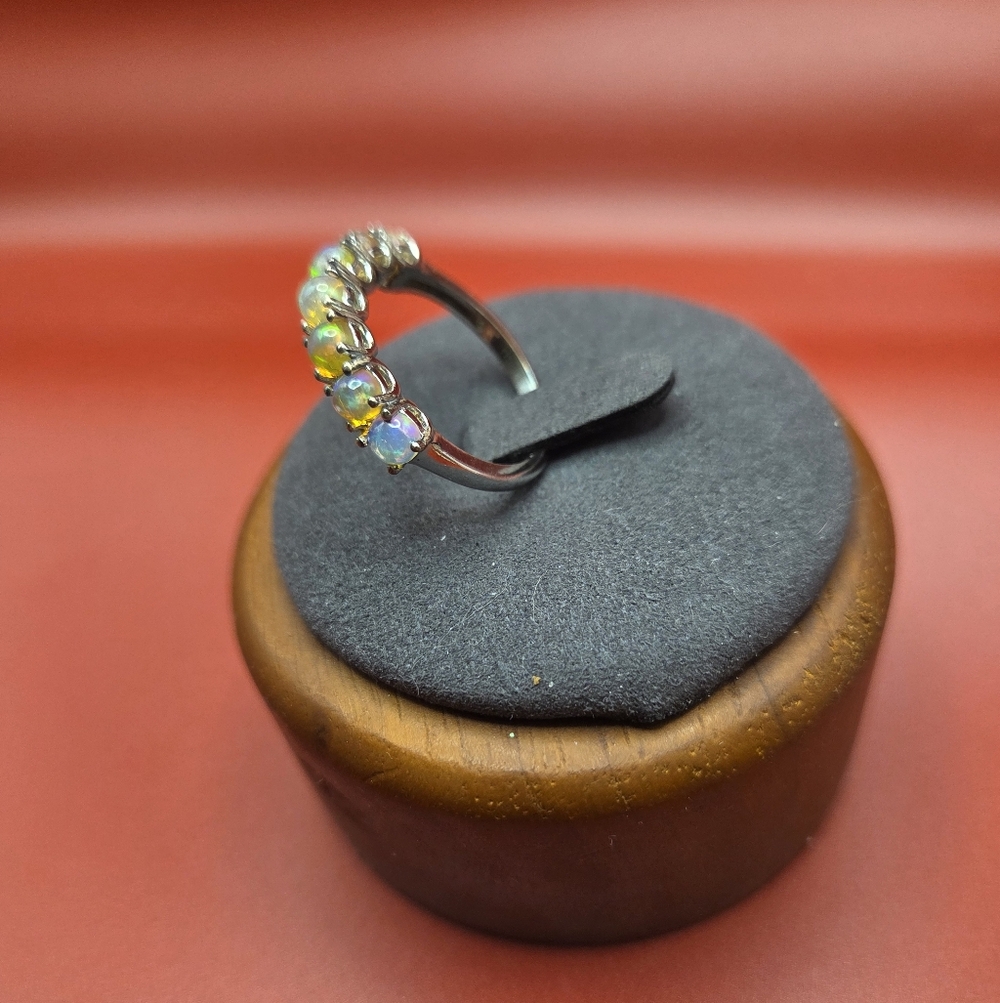 Sterling Silver Opal Ring. Size 9 - image 2